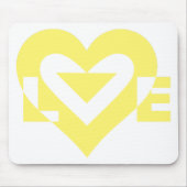 Cool Love Graphic, Yellow Muismat (Voorkant)