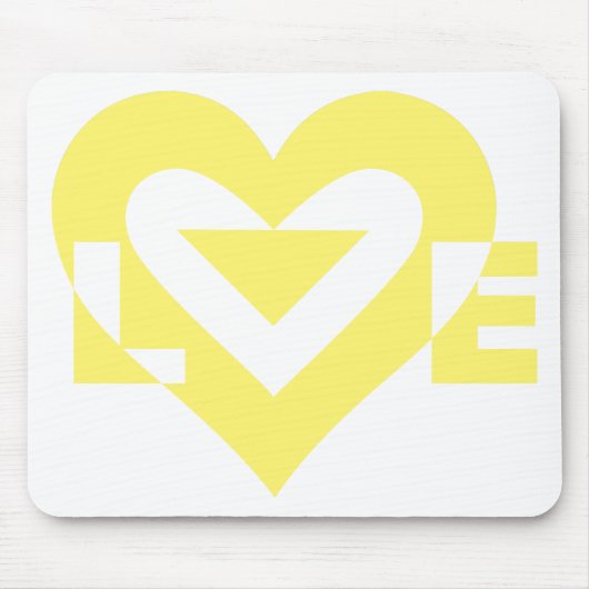 Cool Love Graphic, Yellow Muismat (Voorkant)