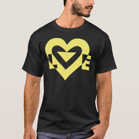 Cool Love Graphic, Yellow T-shirt (Voorkant)