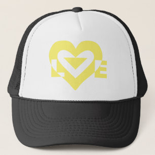 Cool Love Graphic, Yellow Trucker Pet