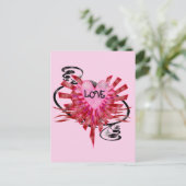 Cool Love Heart Briefkaarten (Staand voorkant)