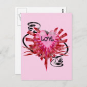 Cool Love Heart Briefkaarten (Voorkant / Achterkant)