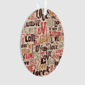 Cool Love Text Design Ornament (voorkant)
