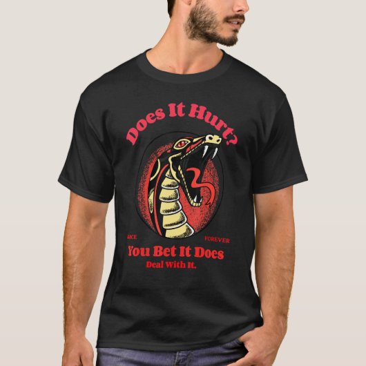 Cool Low Brow Snake Gotisch Tattoo Design T-shirt (Voorkant)