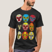 Cool Lucha Libre worstelaars Maskers T-shirt (Voorkant)