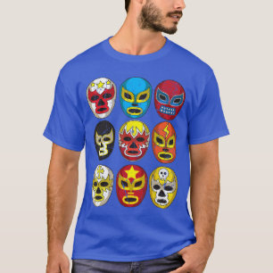 Cool Lucha Libre-worstelaarsmaskers Funny Wrestlin T-shirt
