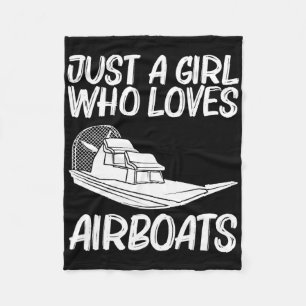 Cool luchtboot cadeau voor meisjes mama luchtboot fleece deken