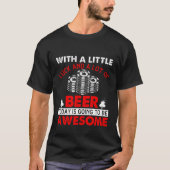 Cool luck bier poker woord kunst gokken t-shirt (Voorkant)