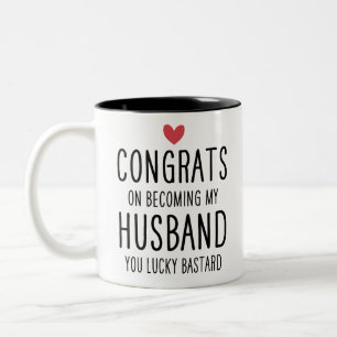 Cool Lucky Bastard Gefeliciteerd met het worden va Tweekleurige Koffiemok