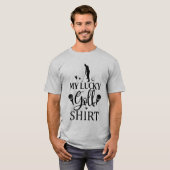 Cool lucky golf woordkunst t-shirt (Voorkant volledig)