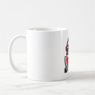 Cool luiaard die watermeloen eet koffiemok