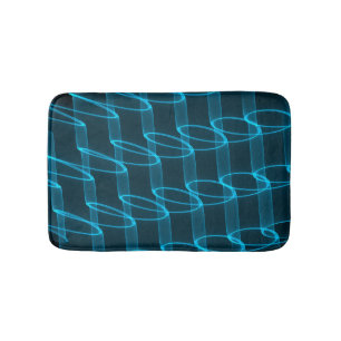 Cool Luminous Blue Wave Patroon Badmat