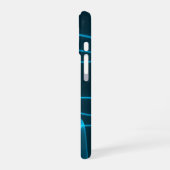 Cool Luminous Blue Wave Pattern, speciaal geperson iPhone 16 Hoesje (Linkerkant)