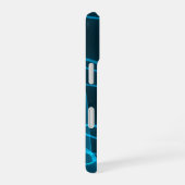 Cool Luminous Blue Wave Pattern, speciaal geperson iPhone 16 Hoesje (Rechterkant)