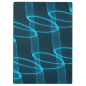 Cool Luminous Blue Wave Pattern, speciaal geperson Klembord (Achterkant)