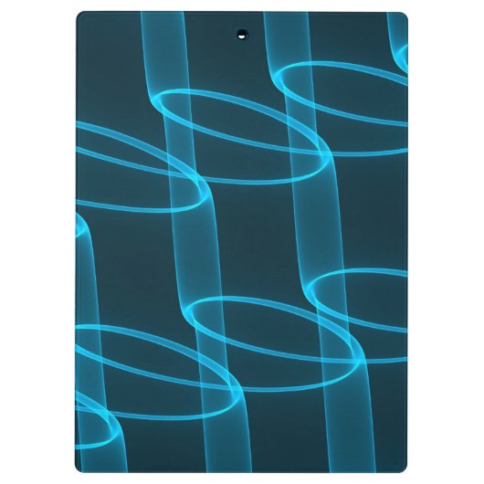 Cool Luminous Blue Wave Pattern, speciaal geperson Klembord (Achterkant)