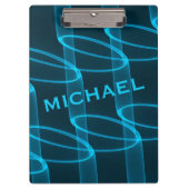 Cool Luminous Blue Wave Pattern, speciaal geperson Klembord (Voorkant)