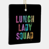 Cool Lunch Lady Squad School Kantoor Keramisch Ornament (Rechts)