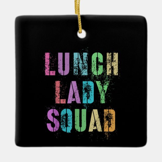 Cool Lunch Lady Squad School Kantoor Keramisch Ornament (Voorkant)