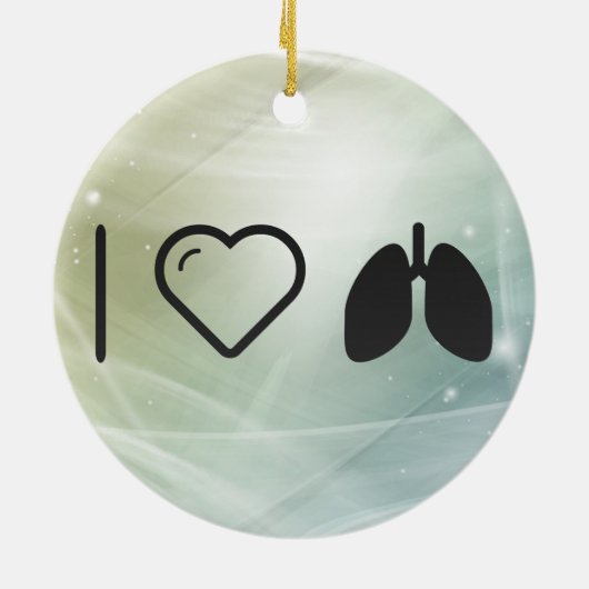 Cool Lungs Keramisch Ornament (Achterkant)