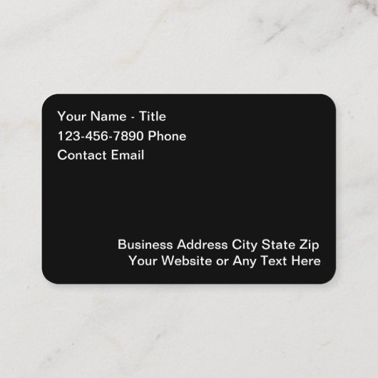 Cool Luxury Car Service Visitekaartjes (Achterkant)