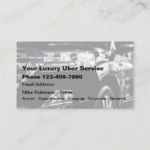 Cool Luxury Uber Driver Taxi Visitekaartjes (Voorkant)