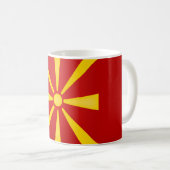 Cool Macedonische vlag Koffiemok (Voorkant rechts)