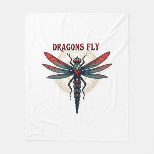 Cool Machined Steampunk Dragonfly - Draken Vliegen Fleece Deken (Voorkant)