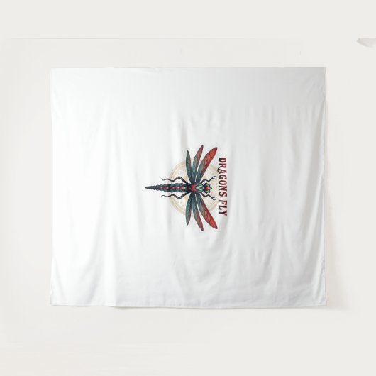 Cool Machined Steampunk Dragonfly - Draken Vliegen Wandkleed (Voorkant (horizontaal))