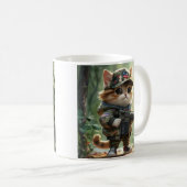 Cool MAGA Cat met Pistool en camouflage Schattige- Koffiemok (Voorkant rechts)