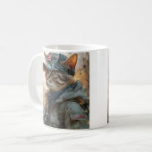 Cool MAGA Cat met Pistool en camouflage Schattige- Koffiemok (Voorkant links)