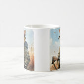 Cool MAGA Cat met Pistool en camouflage Schattige- Koffiemok (Center)