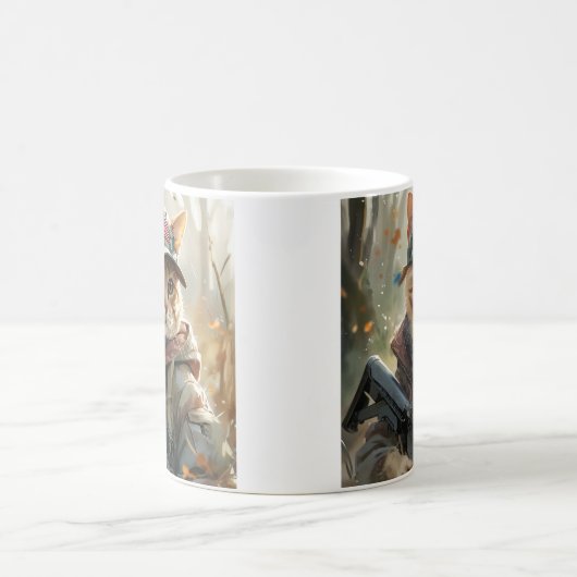 Cool MAGA Cat met Pistool en camouflage Schattige- Koffiemok (Center)