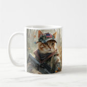 Cool MAGA Cat met Pistool en camouflage Schattige- Koffiemok (Links)