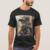Cool MAGA Cat met Pistool en camouflage Schattige- T-shirt (Voorkant)