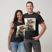 Cool MAGA Cat met Pistool en camouflage Schattige T-shirt (Unisex)