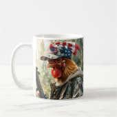 Cool MAGA Kip met Pistool Camouflage Pet Haan Koffiemok (Links)