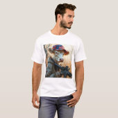 Cool MAGA Koe met Pistool en camouflage Schattige  T-shirt (Voorkant volledig)