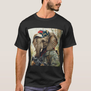 Cool MAGA olifant met Pistool & Camouflage AMERICA T-shirt