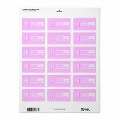 Cool Magenta & White Stripes Return Address Labels (Full Sheet)