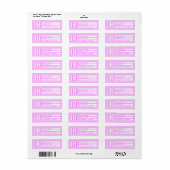 Cool Magenta & White Stripes Return Address Labels (Full Sheet)
