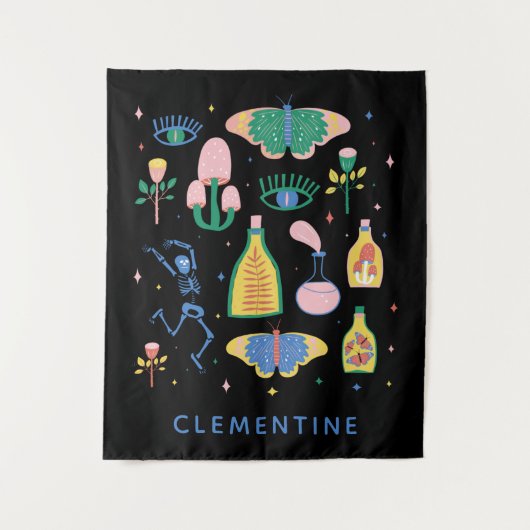 Cool Magic Potion Apothecary Alchemy Personalized Wandkleed (Voorkant)