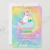 Cool Magical Unicorn Rainbow Tie Dye Birthday Kaart (Voorkant)