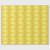 Cool Magnificant Kerstgeel Snowflake Cadeaupapier (Vlak)