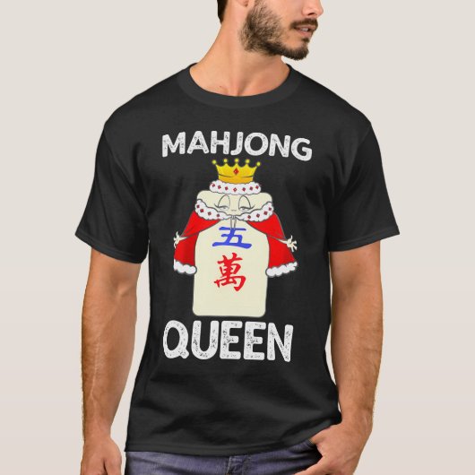 Cool Mahjong voor Chinese Mah Jong Queen Player.pn T-shirt (Voorkant)