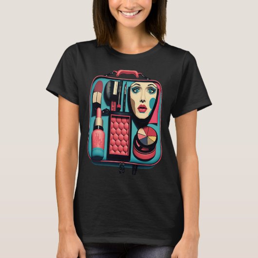 Cool Makeup Artist Pop Makeup Kit Ma 1 T-shirt (Voorkant)