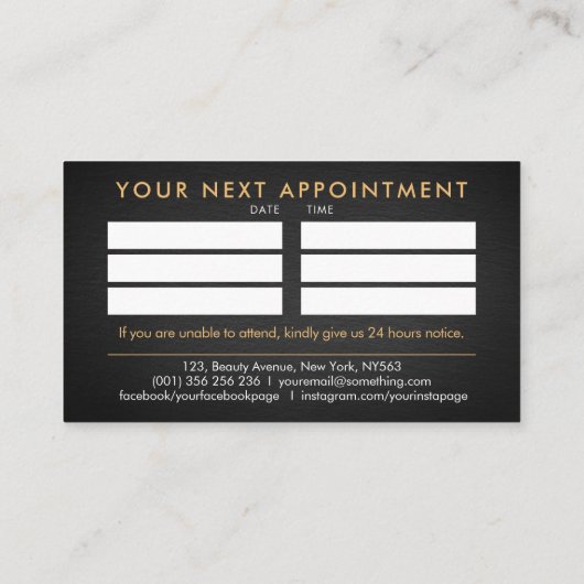 Cool Makeup brushes Makeup Appointment Visitekaartje (Achterkant)