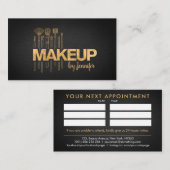 Cool Makeup brushes Makeup Appointment Visitekaartje (Voorkant / Achterkant)