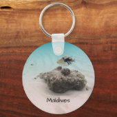 Cool Maldives Underwater Coral Fish Souvenir Sleutelhanger (Voorkant)
