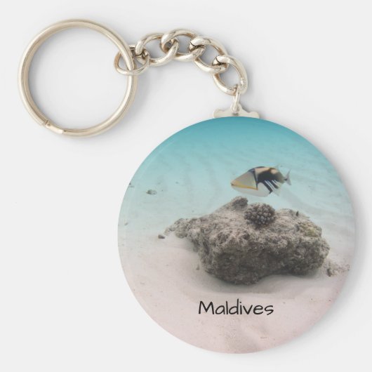 Cool Maldives Underwater Coral Fish Souvenir Sleutelhanger (Voorkant)